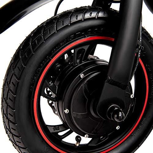 S AFSTAR Safstar Folding Electric Bicycle Lightweight and Aluminum E-Bike 20 mph 12 Mile Range Electric Bike with 350W Powerful Motor and 36V 6Ah Lithium Battery (Black)