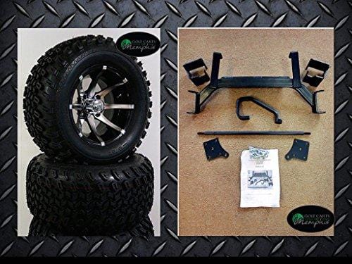 EZGO TXT Electric Golf Cart 2001-2013 6" STEELENG Lift Kit + 12" Steeleng Wheels and 23" All Terrain Tires - Set of 4 (GOLF CART NOT INCLUDED) [product _type] Golf Cart Tire Supply - Ultra Pickleball - The Pickleball Paddle MegaStore