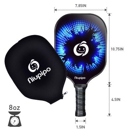 Pickleball Paddle, USAPA Approved, 2 Graphite Pickleball Paddles Lightweight 8oz Pickleball Rackets Honeycomb Composite Core, Edge Guard Ultra Cushion 4.5In Grip Pickleball Racquet with 2Cover [product _type] niupipo - Ultra Pickleball - The Pickleball Paddle MegaStore