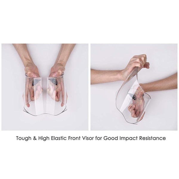 AHR Full Face Flip up Modular Motorcycle Helmet DOT Approved Dual Visor Motocross Black M