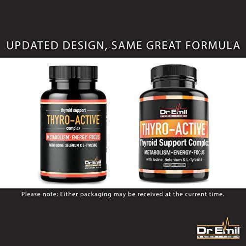 Dr Emil - Thyroid Support Supplement with Iodine - Metabolism, Energy, Focus & Mental Clarity - Doctor Formulated Complex for Hypothyroidism (Under-Active Thyroid)
