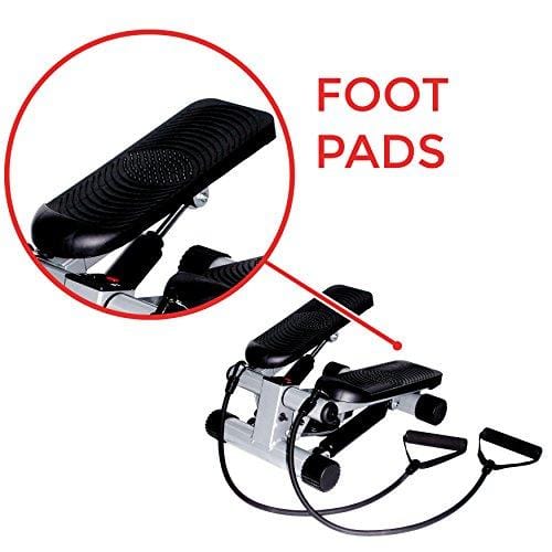 Sunny Health & Fitness Mini Stepper with Resistance Bands