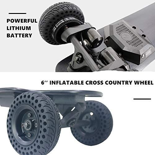 Maxfind Electric Skateboard Longboard 8800mah Battery Life 22km, Wireless Remote Control Koowheelkooboard Adult Scooter 39′′ 12.4′′ 8.5′′,Black