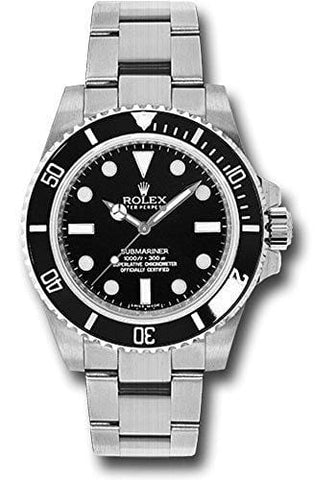 Rolex Oyster Perpetual 40MM Stainless Steel Submariner With a Rotable Black Cerachrom time lapse Bezel And a Black Index Dial.