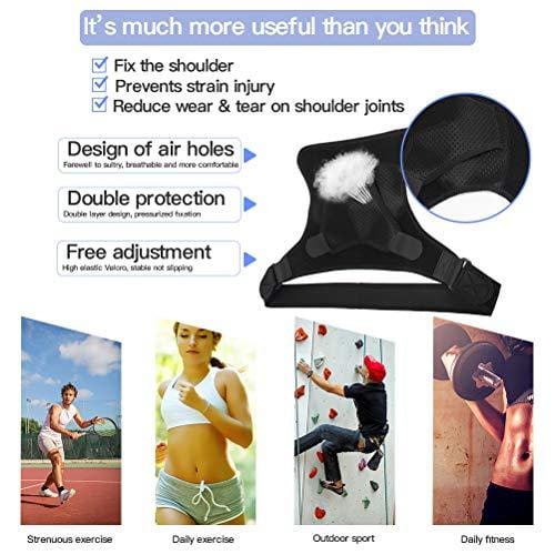 Shoulder Brace for Women Men, Rotator Cuff Support Adjustable Belt & Pressure Pad Shoulder Compression Sleeve for Shoulder Impingement Syndrome, Pain Relief, Tendonitis, Arthritis, Injury Prevention