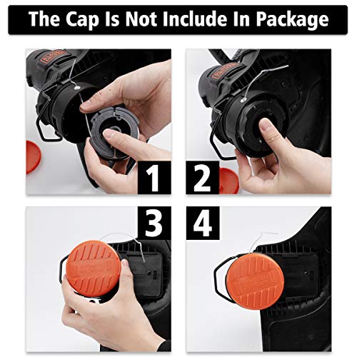 X Home 6-Pack Durable AF-100 Pre-Wound Weed Eater Spools, Compatible with Most Black and Decker String Trimmers, Easy to Install