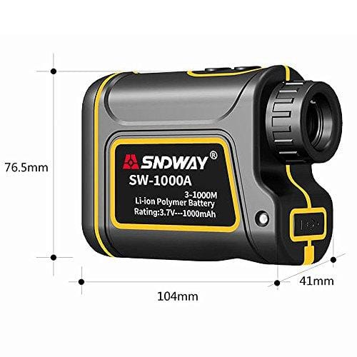 SNDWAY Golf Rangefinder 656 Yards Distance 7X Measurement Range Finder with Flagpole Locking Range Speed Scanning Model IP54 Waterproof for Golf and Hunting with Speed Scan