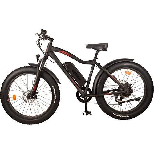 DJ Fat Bike 750W 48V 13Ah Power Electric Bicycle, UL 2849, Matte Black, LED Bike Light, Suspension Fork and Shimano Gear, - Ultra Pickleball