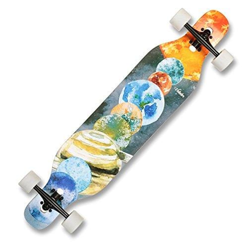 VOLADOR 42inch Freeride Longboard Complete Cruiser (Drop Through Deck - Camber concave)(Solar)