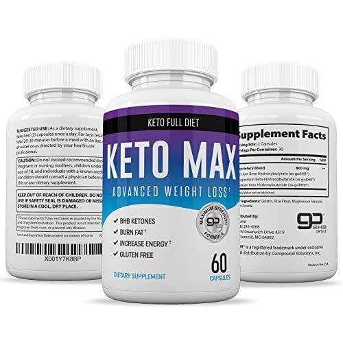 Best Keto Max Diet Pills - Ketogenic Keto Weight Loss Pills for Women and Men - Keto Diet Supplement BHB Salts - Ketosis Keto Supplement Exogenous Ketones - Keto Pills Weightloss 60 Capsules