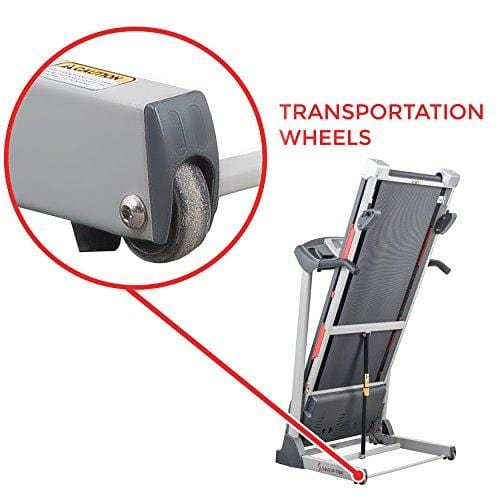 Sunny Health & Fitness SF-T7603 Electric Treadmill w/ 9 Programs, 3 Manual Incline, Easy Handrail Controls & Preset Button Speeds, Soft Drop System