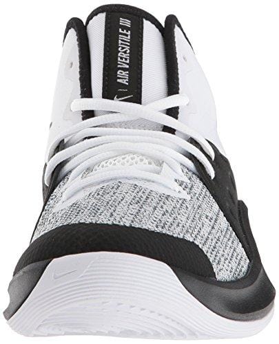 Nike Men's Air Versitile III Basketball Shoe, White/Black - Dark Grey, 6 Regular US