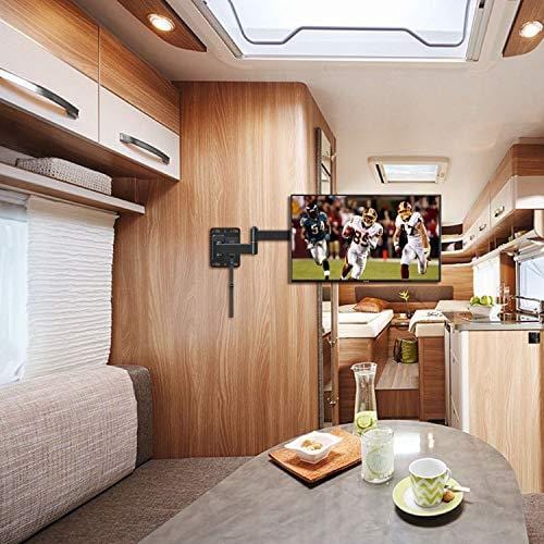 TV Mount Lockable RV TV Mount for 10-26 Inch Flat Screen TV, RV Mount for Camper Marine Boat Trailer, Easy One Step Lock Full Motion RV TV Wall Mount up to VESA 100x100mm, 22 LBS Mounting Dream MD2209