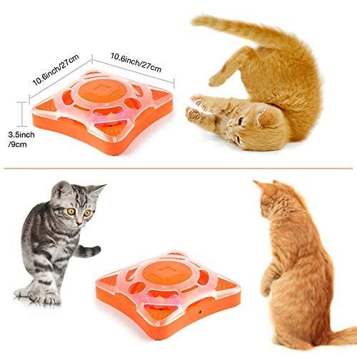 Eurus Home Interactive Cat Toys,Electronic Cat Toy with 2 Balls-Daytime or Nighttime Play, stimulates Cat's Senses & Instincts