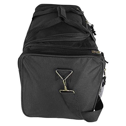 Dalix 20 Inch Sports Duffle Bag with Mesh and Valuables Pockets, Black