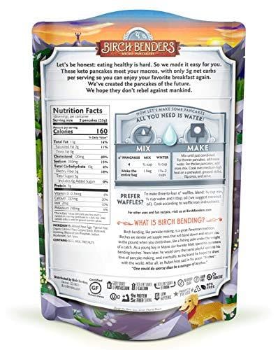 Keto Pancake & Waffle Mix by Birch Benders, Low-Carb, High Protein, Grain-free, Gluten-free, Low Glycemic, Keto-Friendly, Made with Almond, Coconut & Cassava Flour, 16 oz