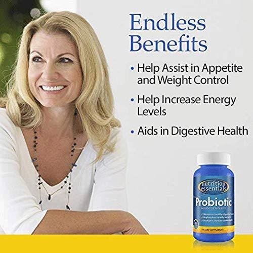 Nutrition Essentials #1 Rated Acidophilus Probiotic Digestive Health Supplement - Most CFU's per Bottle - 100% Moneyback Guarantee (60 Tablets)