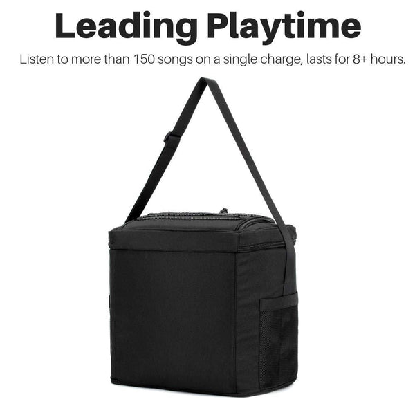 The #1 Cooler with Speakers on Amazon. 20-Watt Bluetooth Speakers & Subwoofer for Parties/Festivals/Boat/Beach. Rechargeable, Works with iPhone & Android (Black, 2020 Edition)