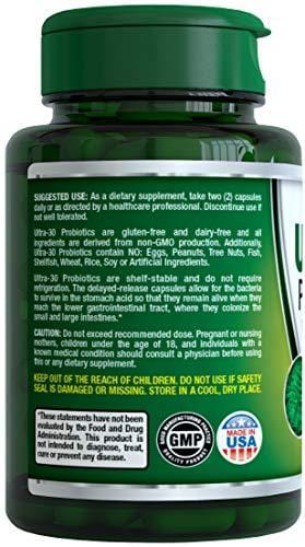 Best Probiotics for Women Men - 30 Billion CFU Probiotic with Prebiotics Supplement 18 Strain Patented Delayed Release Capsules Mens and Womens Digestive Health Supplements