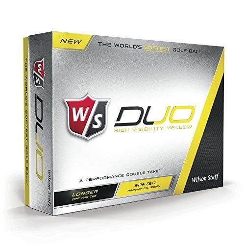 Wilson Staff Duo Golf Balls, Yellow, 12 Piece