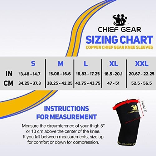 Copper Knee Sleeves (1 Pair) with FREE Patella Knee Braces (1 Pair) - GUARANTEED Best Copper Infused Fit - Compression & Recovery Sleeves - Both Men & Women - by Copper Chief Gear (M)