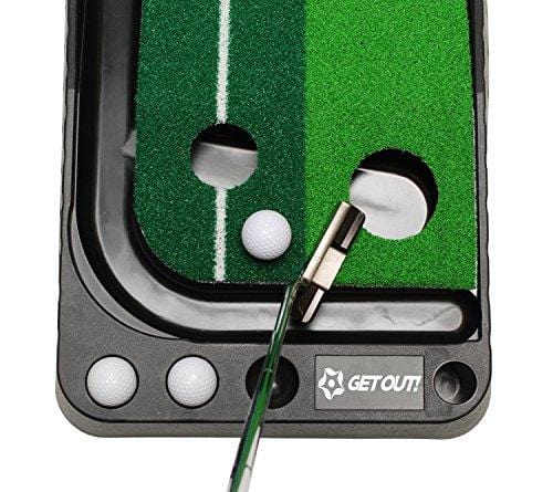 Get Out! | Putting Green Golf Mat with Putting Mat, Return, and Golf Balls – Outdoor & Indoor Putting Green Putting Aid [product _type] Get Out! - Ultra Pickleball - The Pickleball Paddle MegaStore