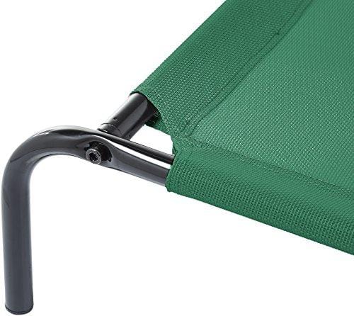 AmazonBasics Elevated Cooling Pet Bed,  L, Green