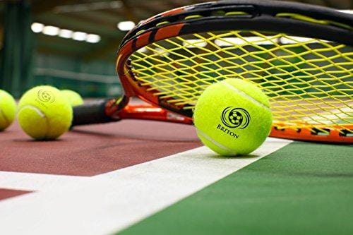Briton Pressure Less Tennis Balls with Carrying Bag (Pack of 12)