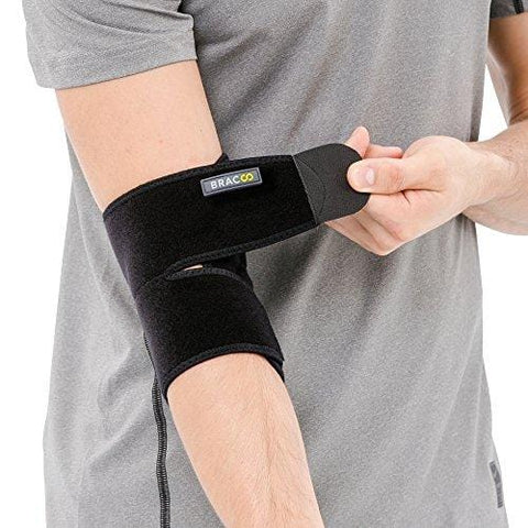 Bracoo Elbow Support, Reversible Neoprene Support Brace for Joint, Arthritis Pain Relief, Tendonitis, Sports Injury Recovery, ES10, Black, 1 count [product _type] Bracoo - Ultra Pickleball - The Pickleball Paddle MegaStore