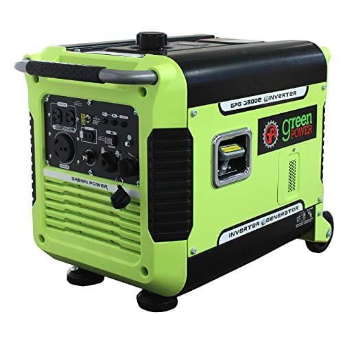 Green-Power America GPG3500iE 3500W Inverter Generator, Green/Black