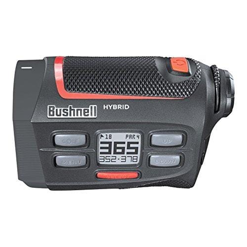 Bushnell Hybrid Golf Laser/GPS Rangefinder Bundle | Pinseeker w/Jolt, 1000 Yards, 5X Mag, Case | 201835 (+ PlayBetter Portable Charger, Microfiber Cleaning Towel & Extra CR2 Battery)