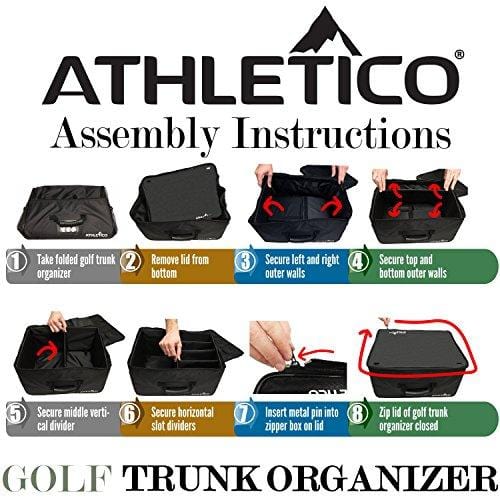 Athletico Golf Trunk Organizer Storage - Car Golf Locker to Store Golf Accessories | Collapsible When Not in Use [product _type] Athletico - Ultra Pickleball - The Pickleball Paddle MegaStore