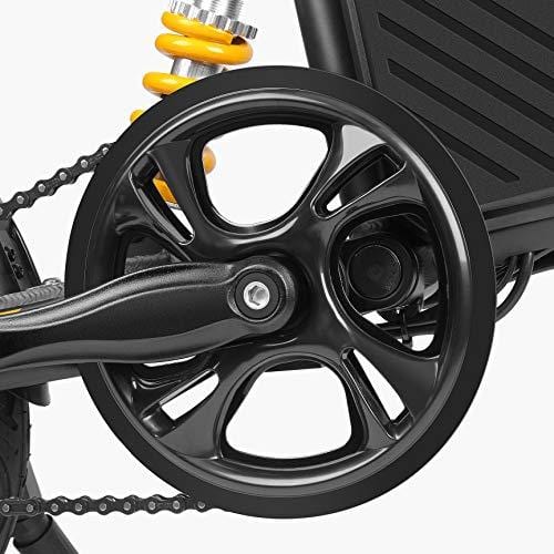 Vailsa 250W Portable Electric Bike/Bicycle with Foldable Pedal and Fat Tire Power Assist Aluminum Frame, Max Speed Up to 25km/h with 50 km Range