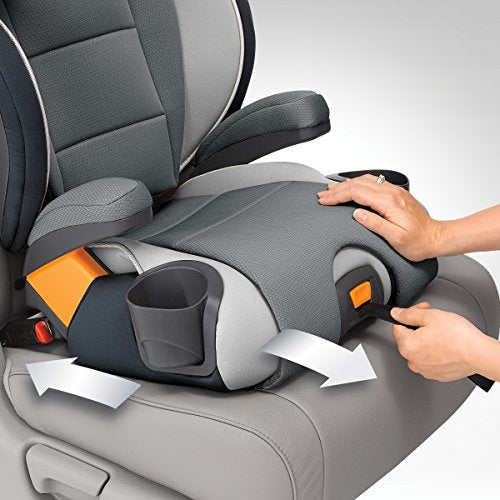 Chicco KidFit Zip 2-in-1 Belt Positioning Booster Car Seat, Steel Grey