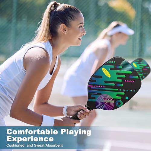 Choiana Pickleball Net Driveway Pickleball Set with Net Wheels Pickle Ball Nets Portable Movable 22ft Regulation Size w/ 4 Paddles Rackets, Durable Metal Pole, Carry Bag for Outdoor Indoor Home