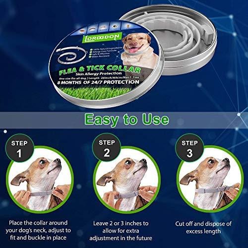 Flea and Tick Prevention Collar One Size Fits All Dogs and Cats Flea and Tick Control with Adjustable Design