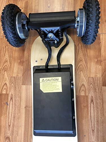 SuperbProductions 31MPH Off Road Electric Skateboard – Motorized Mountain Longboard with Dual Motors - 11 Layers Canadian Maple, All-Terrain, 4 Wheels, Remote Controlled High Speed Board