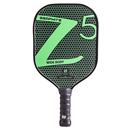 ONIX Graphite Z5 Pickleball Paddle (Graphite Carbon Fiber Face with Rough Texture Surface, Cushion Comfort Grip and Nomex Honeycomb Core for Touch, Control, and Power)