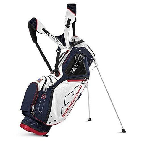Sun Mountain 4.5 LS 4 Way Stand Golf Bag, Navy/White/Red