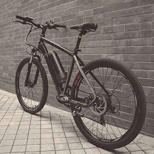 Reibok Ebike New City Travel Electric Bicycle 26 inch Shimano 7 Speed Electric Mountain Bike E-Bike 36V 10.4Ah Lithium Battery 350W Adult Assisted Ebike (Gray)