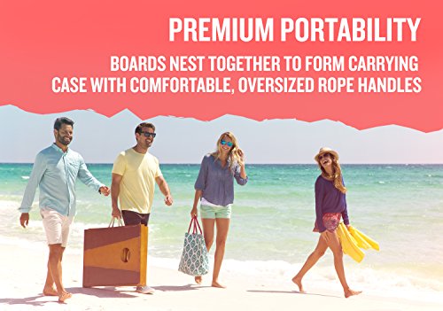 Viva Sol 2'x4' Cornhole Set - Includes 2 Premium All-Wood Cornhole Boards and 8 All-Weather Canvas Cornhole Bags