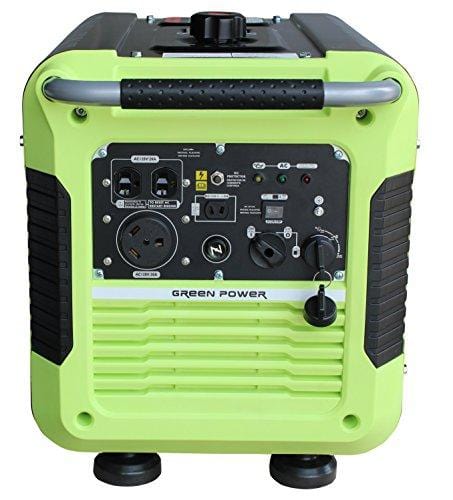 Green-Power America GPG3500iE 3500W Inverter Generator, Green/Black