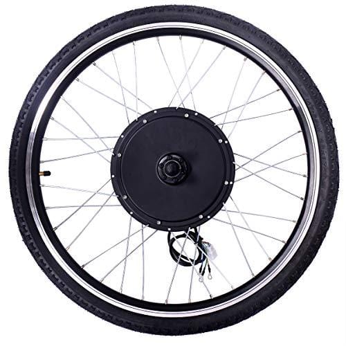 JAXPETY 48V 1000W Electric Bicycle Cycle E Bike 26" Front Wheel Ebike Hub Motor Conversion Kit Hub Motor Wheel