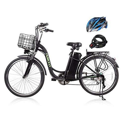 26" 250W Cargo Electric Bicycle 6-Gear Speed Sporting Ebike 36V10A Lithium Battery -Class AAA(Black)