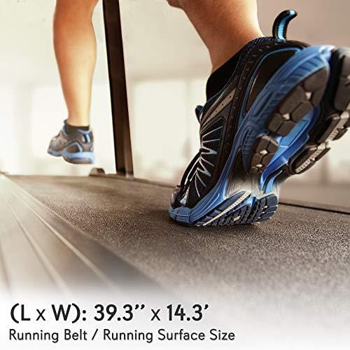 Smart Digital Foldable Fitness Treadmill - Compact Slim Folding Electric Indoor Home Gym Exercise Running Machine with 50.0" x 18.0" belt, Automatic Speed Adjustment, Safety Key - SereneLife SLFTRD60