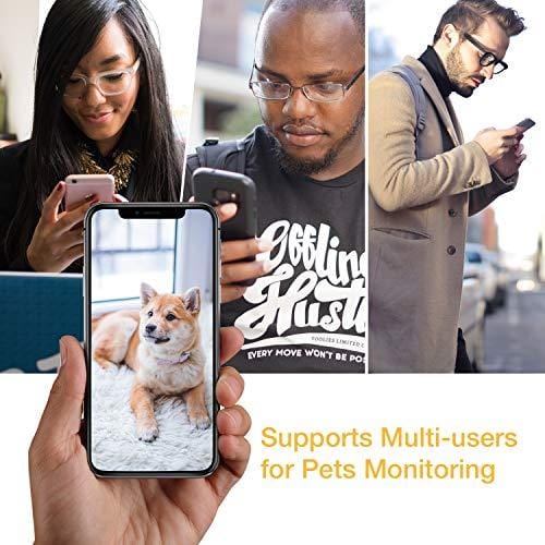 Famisafe Wireless Pet Camera - FHD 1080P Dog Camera 2MP Camera with Pan/Tilt/Zoom, 2-Way Audio, Motion Detection, Night Vision, Remote Monitor for Baby Pet Elder, Work with Alexa (Android/iOS) - Black