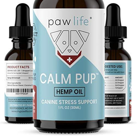 Dog Calming Aid - 1000mg Hemp Oil for Dogs - Calming Extract for Stress and Anxiety Support - Omega 3 and 6 Fatty Acids - Hip and Joint Pain Support for Dogs - 1oz