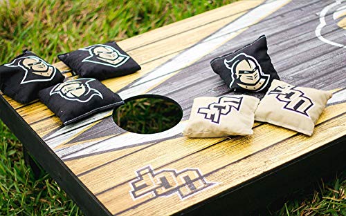 Victory Tailgate Regulation Collegiate NCAA Basketball Court Series Cornhole Board Set - 2 Boards, 8 Bags - North Carolina Tar Heels