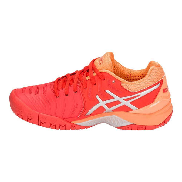 ASICS Womens Gel-Resolution 7 Tennis Shoe, Red Alert/Silver, Size 7 [product _type] ASICS - Ultra Pickleball - The Pickleball Paddle MegaStore