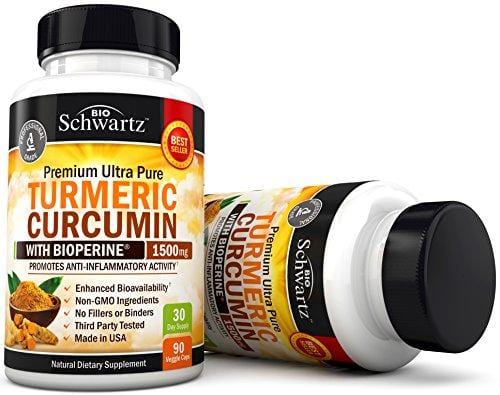 Turmeric Curcumin with Bioperine 1500mg. Highest Potency Available. Premium Pain Relief & Joint Support with 95% Standardized Curcuminoids. Non-GMO, Gluten Free Turmeric Capsules with Black Pepper